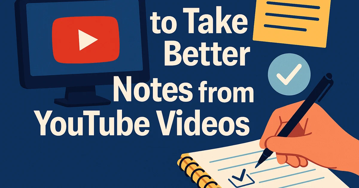 How to Take Better Notes from YouTube Videos